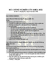 ĐỀ CƯƠNG Nghiên Cứu Khoa Học Y Học K6Y: Hướng Dẫn Xây Dựng