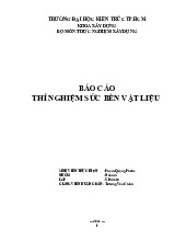 Báo cáo thí nghiệm sức bền vật liệu | Đại học Kiến trúc Thành phố Hồ Chí Minh