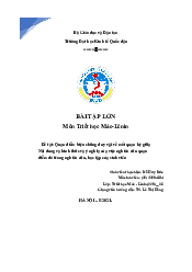 Quan điểm biện chứng duy vật về mối quan hệ giữa nội dung và hình thức và ý nghĩa - Triết học Mác Lenin| Đại học Kinh Tế Quốc Dân