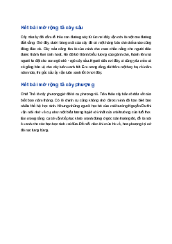 Viết đoạn kết bài mở rộng cho bài văn tả một cây bóng mát | Tập làm văn 4