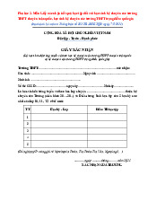 Mẫu Giấy Xác Nhận Kết Quả Học Tập HS Chuyên THPT - 2021