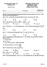 Đề cuối học kỳ 2 Toán 11 năm 2024 – 2025 trường THPT Ngô Gia Tự – Đắk Lắk