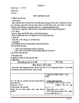 Giáo án hóa lớp 9 học kỳ I- Phương pháp mới bộ 1