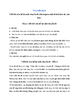 Văn mẫu lớp 8: Viết bài văn kể lại một chuyến đi (tham quan một di tích lịch sử, văn hóa) Ngữ Văn 8 | Kết nối tri thức