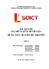 Báo cáo Bài Tập Lớn: Phân Tích Dữ Liệu Thời Tiết | Lưu trữ và xử lý dữ liệu  | Trường Đại học Bách Khoa