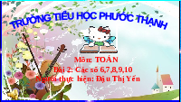 Giáo án điện tử Hoạt Động Trải Nghiệm 1 Bài 2 Kết nối tri thức: Các số 6,7,8,9,10