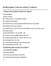 Bộ đề thi giữa kì 2 Lịch sử và Địa lý 7 có đáp án