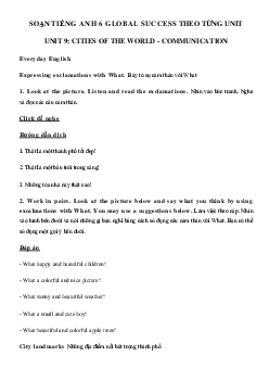 Tiếng Anh lớp 6 unit 9 Communication