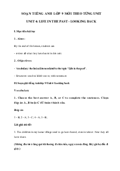 Unit 4 lớp 9 Project