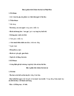 Dàn ý phân tích Chùm thơ hai-cư Nhật Bản | Văn mẫu lớp 10 Kết Nối Tri Thức