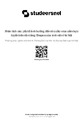 Báo cáo Các yếu tố ảnh hưởng đến quyết định mua sắm trực tuyến trên nền tảng Shopee của sinh viên Hà Nội môn Phương pháp nghiên cứu kinh tế | Trường Đại học Kinh tế, Đại học Quốc gia Hà Nội