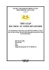TIỂU LUẬN TTHCM - Quan điểm của Hồ Chí Minh về Vai trò Văn hóa