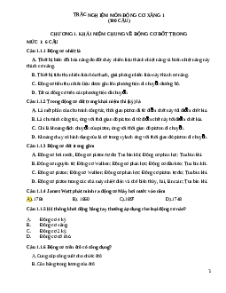 Trắc nghiệm động cơ xăng có đáp án | Trường Cao Đẳng Công Nghệ Thủ Đức
