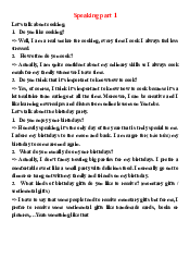 Speaking part 1 - English Practice | Trường Đại học Vinh