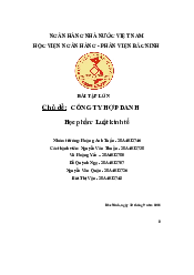 Bài tập lớn: Công ty hợp danh | Luật kinh tế