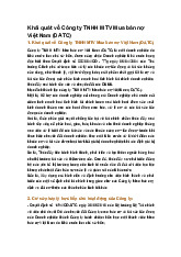 Khái quát về Công ty TNHH MTV Mua bán nợ Việt Nam (DATC)