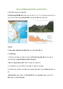 Địa lí 8 Bài 2: Đặc điểm địa hình - Chân trời sáng tạo