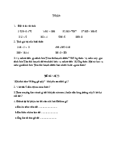 Bài tập ôn tập hằng ngày toán lớp 3