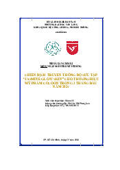 Bài tiểu luận cuối kì: Chiến dịch truyền thông bộ sưu tập " Jasmine Glow Skin" cho thương hiệu mỹ phẩm Cocoon trong 3 tháng đầu năm 2024