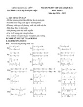 Ôn tập giữa học kỳ 1 Toán 9 năm 2024 – 2025 trường THCS Dịch Vọng Hậu – Hà Nội