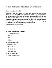 Khảo Sát Sinh Viên Về Bạo Lực Học Đường Tại THPT Hạ Long