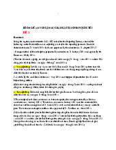 Đề ôn giữa kỳ Chuẩn mực báo cáo tài chính quốc tế | Trường Đại học Công nghiệp TP.HCM