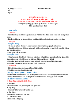 Giáo án Địa lí 7 Bài 11 sách Kết nối tri thức