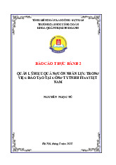 Quản Lý Nguồn Nhân Lực Tại FISA Việt Nam | Môn Báo cáo thực hành 2 - Đại học Công Đoàn