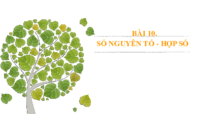 Chuowng1. Bài 10: Số nguyên tố. Hợp số(Tiết 2) | Bài giảng PowerPoint Toán 6 | Cánh diều