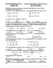Đề ôn tập giữa kỳ 2 Toán 12 năm 2025 – 2026 trường THPT Thuận Thành 2 – Bắc Ninh