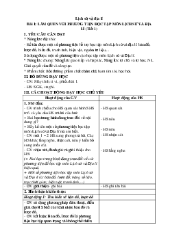 Giáo án Lịch sử và Địa lí lớp 4 Tiết 1-4 | Kết nối tri thức