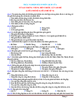 Trắc nghiệm Sử 6 Bài 19: Từ sau Trưng Vương đến trước Lý Nam Đế (giữa thế kỷ 1-giữa thế kỷ 6) (có đáp án)