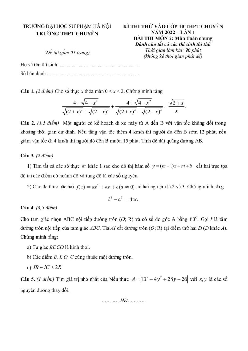 Đề thi thử Toán vào lớp 10 chuyên năm 2022 lần 1 trường chuyên ĐHSP Hà Nội