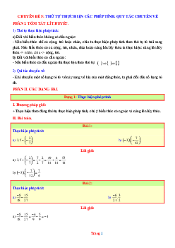 Chuyên đề thứ tự thực hiện của một số hữu tí toán lớp 7 (có lời giải chi tiết)