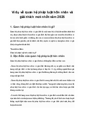 Ví dụ về quan hệ pháp luật hôn nhân và giải thích mới nhất năm 2025
