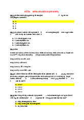 Đề giữa kỳ môn hoá đại cương vô cơ(2020-2021) | Đại học Y Dược Huế