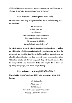 Văn mẫu lớp 7: Cảm nhận của em về đoạn thơ từ Ôi, thuở ấu thơ đến Lá xanh như dải lụa mềm lửng lơ | Kết nối tri thức