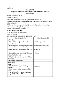 Giáo án Toán lớp 4 Tuần 15 | Kết nối tri thức