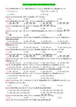 Top 50 câu trắc nghiệm bài Tổng hiệu hai vectơ (giải chi tiết )