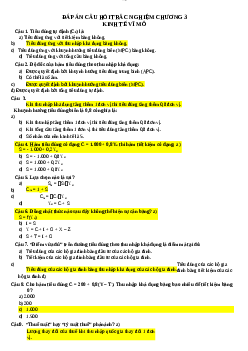 Đáp án câu hỏi tắc nghiệm chương 3-kinh tế vĩ mô