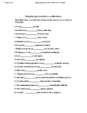 Bài tập luyện tập cấu trúc so sánh: "like", "as...as" môn English Studies| Trường Đại học Thăng Long