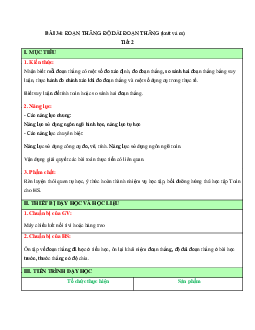 BÀI 34. ĐOẠN THẲNG, ĐỘ DAI ĐOAN THĂNG (Tiết 2) | Bài giảng  Toán 6 | Kết nối tri thức