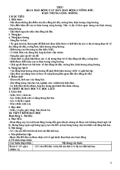Bài 6: Dao động tắt dần. Dao động cưỡng bức. Hiện tượng cộng hưởng | Giáo án Vật Lí 11 Kết nối tri thức