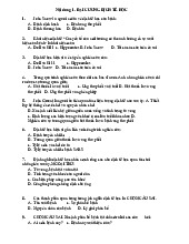 Trắc nghiệm Dịch tễ học | Đại học Y dược Cần Thơ