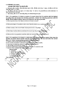Đề luyện đội tuyển HSG Quốc gia 2022 môn Tiếng Anh
