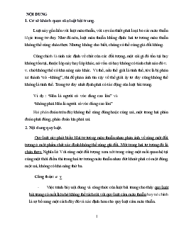 Bài tập về Quy luật bài trung