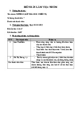 BIÊN BẢN THẢO LUẬN NHÓM SKL10111 - VLOGGER TRONG DU LỊCH