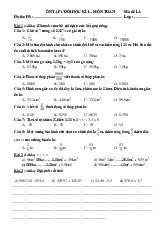 Bộ Đề Ôn Tập Cuối Học Kì I – Môn Toán  Mã Đề 1a | Toán 5