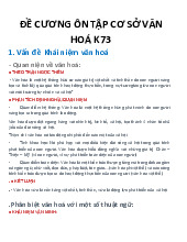 Đề cương ôn tập Môn Cơ sở văn hóa Việt Nam | Đại học Sư Phạm Hà Nội