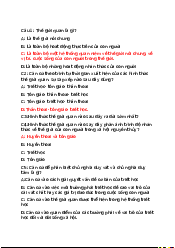 Đề cương triết học có đáp án - Triết học Mác - Lênin | Trường Đại học Vinh